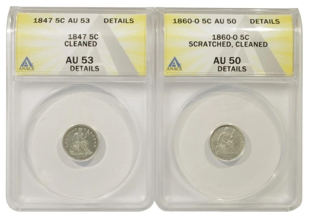 Seated Half Dime Pair