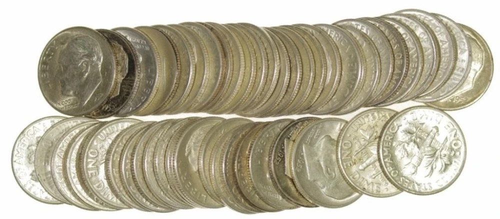 1952-S Dime Roll