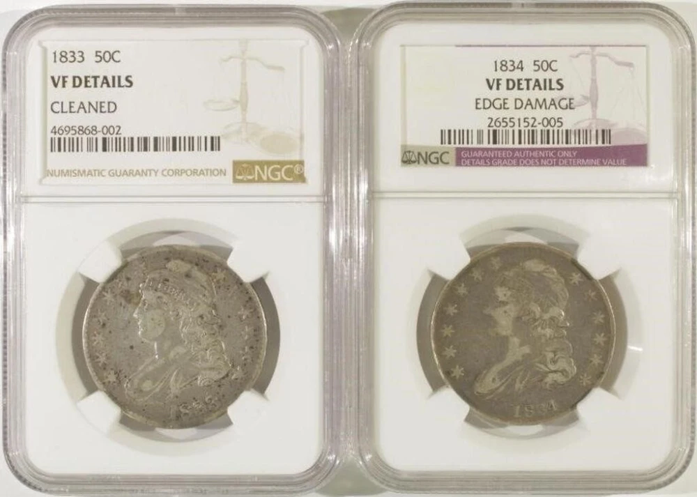 Bust Half Dollar Pair