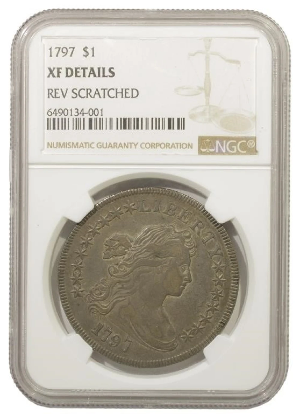 EF Details 1797 Draped Bust Dollar