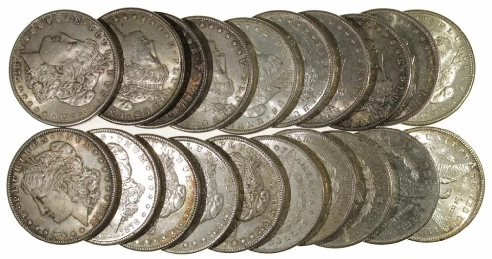 AU-BU 1878-S Morgan Dollar Roll