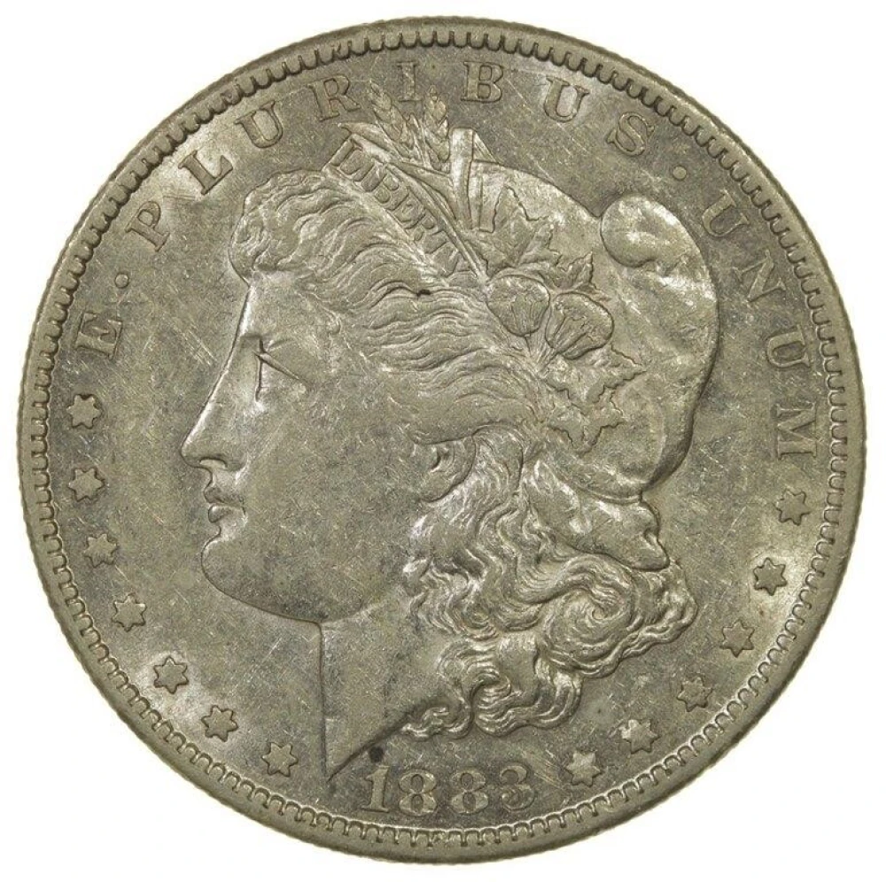 AU 1883-CC Morgan Dollar