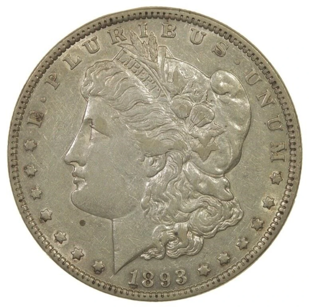 Choice EF 1893 Morgan Dollar