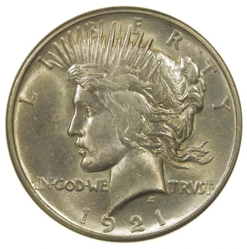 Very Choice AU 1921 Peace Dollar