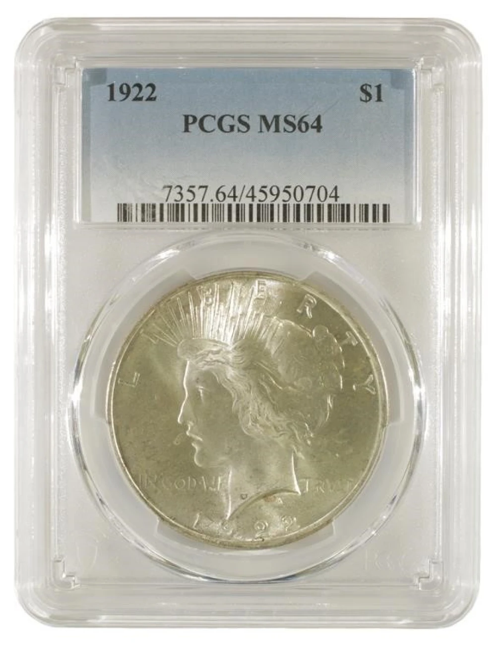 Very Choice Unc 1922 Peace Dollar