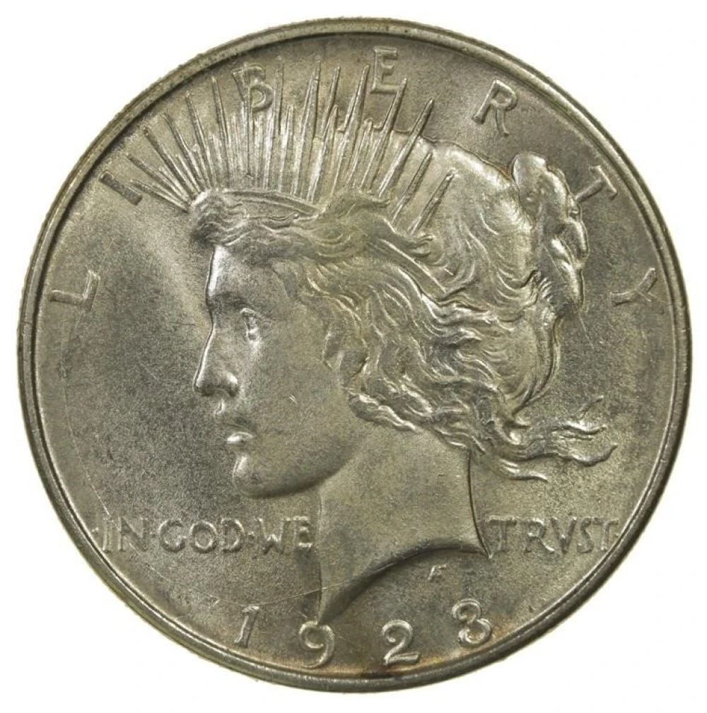 Select Unc 1923-D Peace $1