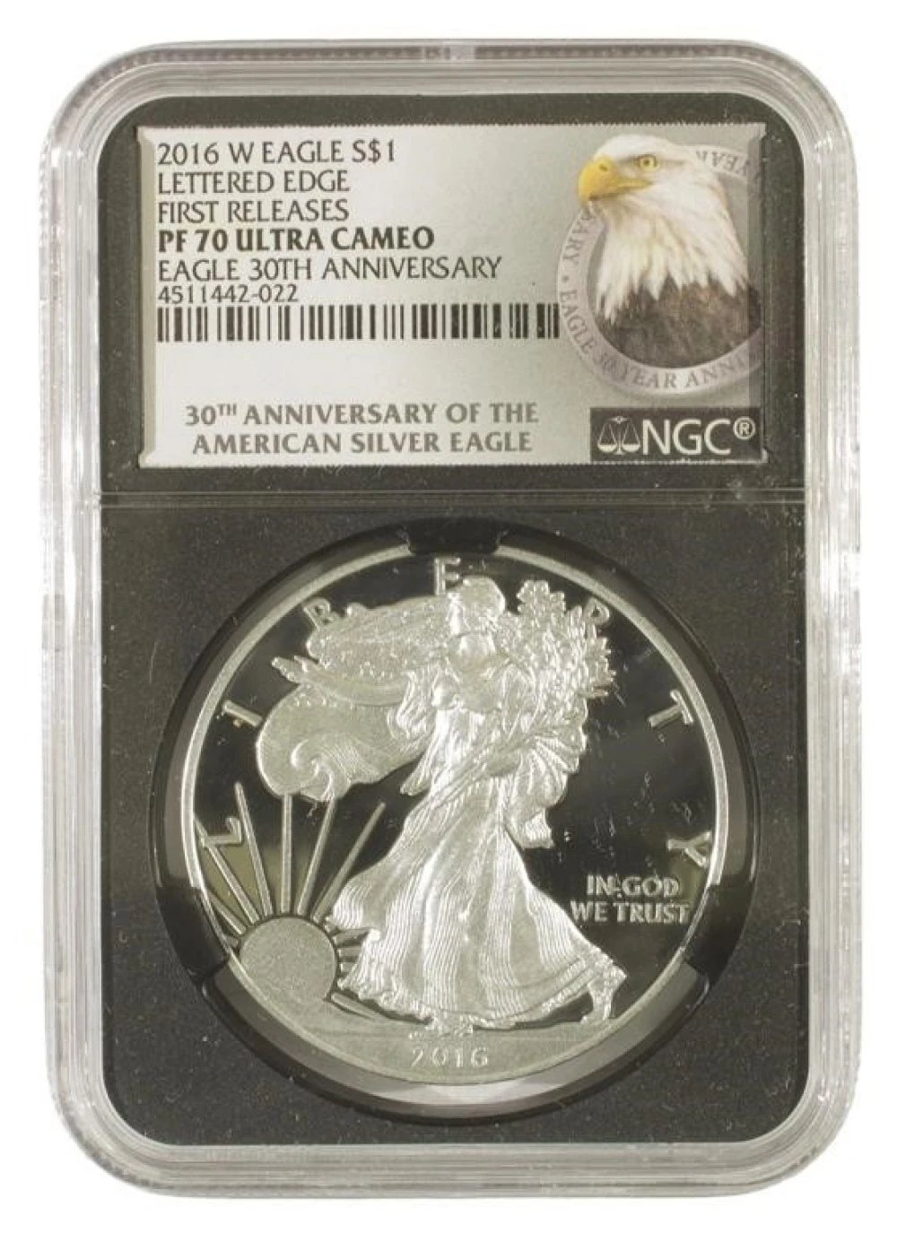 2016 Lettered Edge Proof Silver Eagle