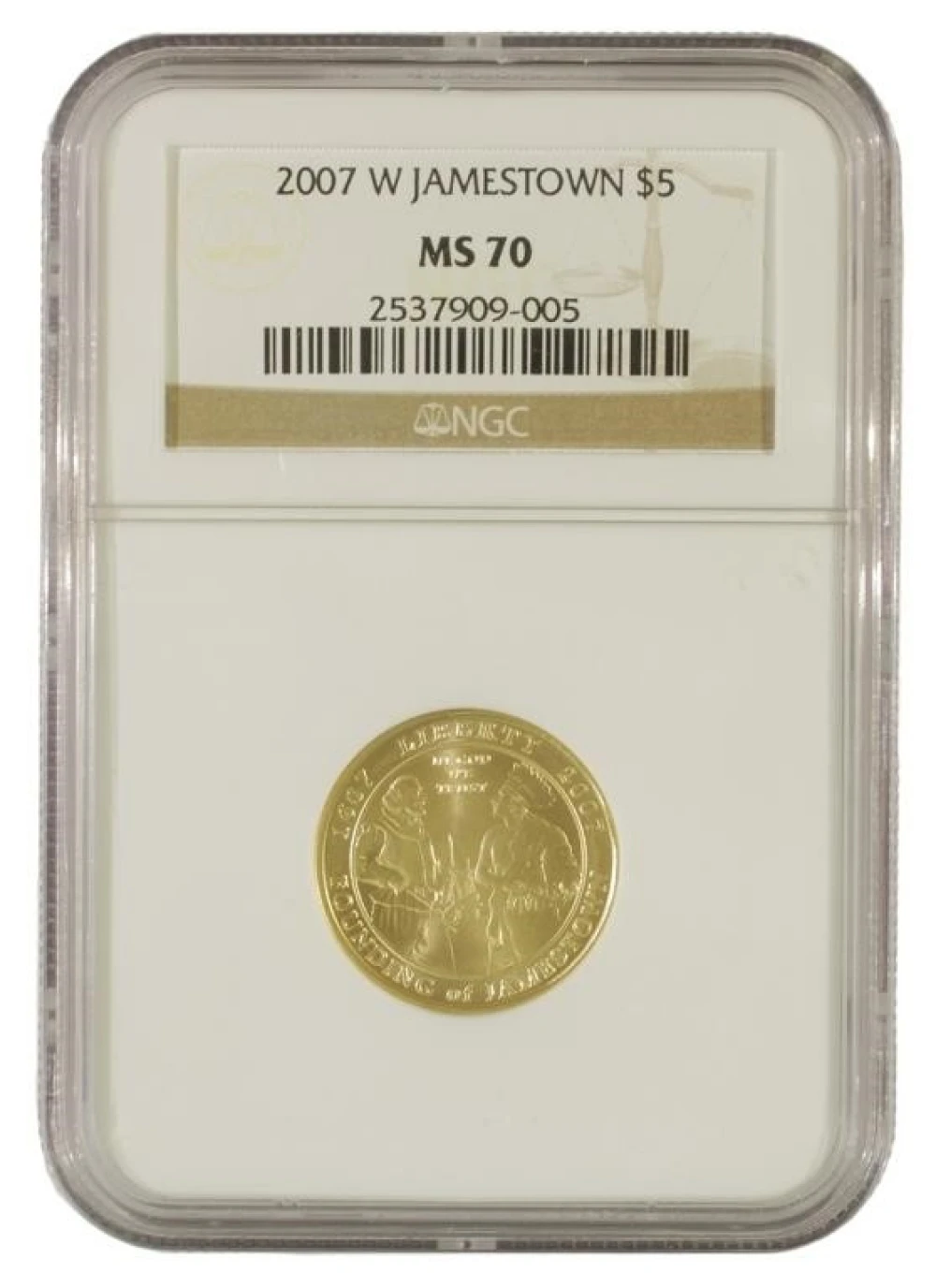 Perfect 2007Jamestown $5 Gold