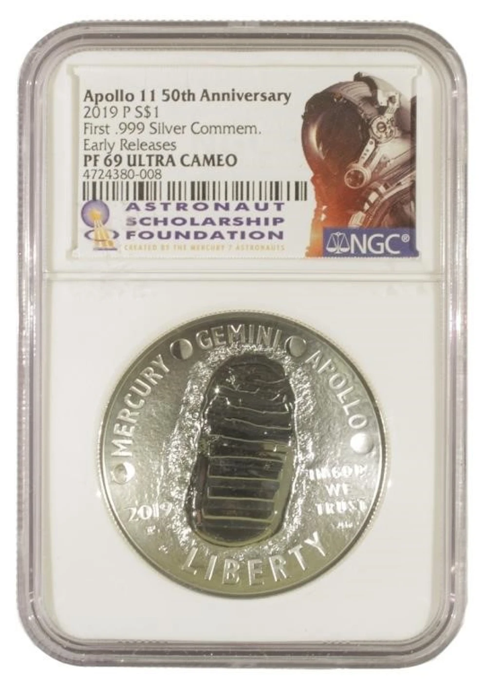 2019 Apollo 11 Silver Dollar