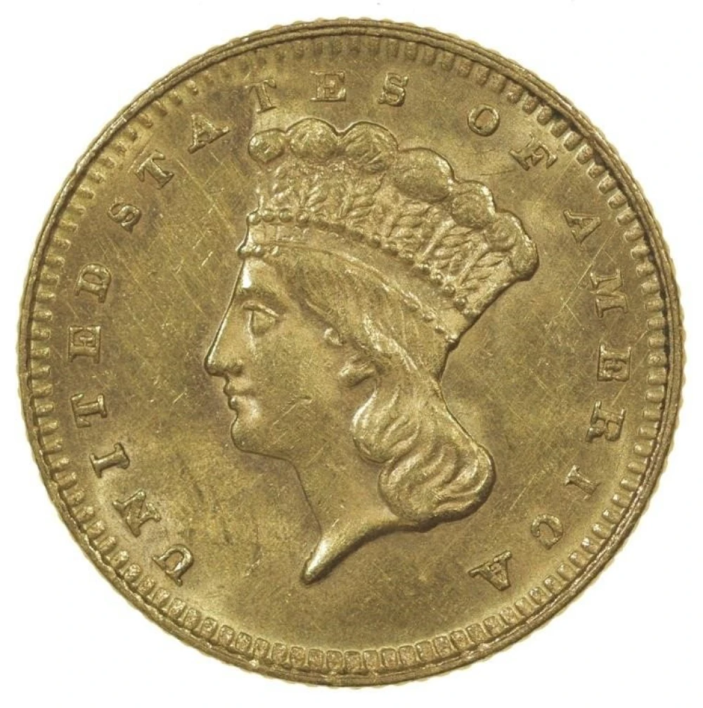 Scarce Unc 1879 Gold $1
