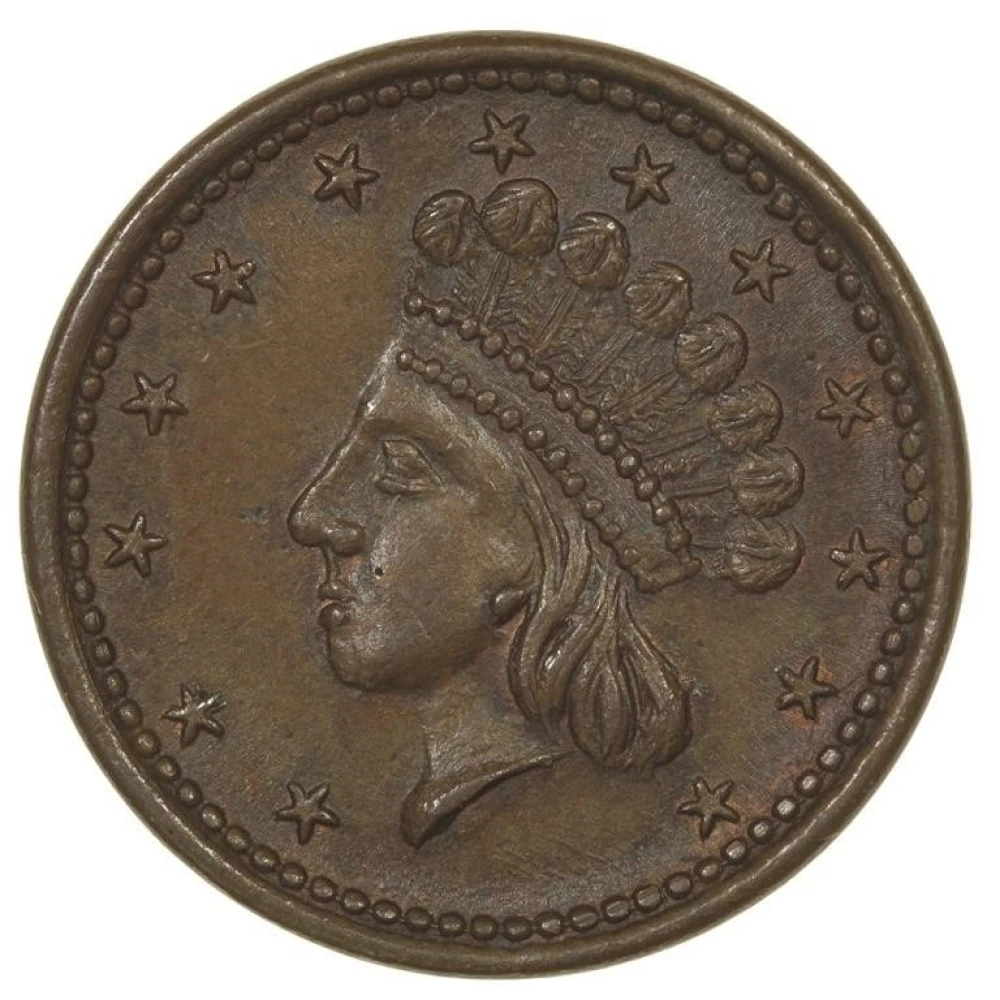 Choice BN Unc 1864 Civil War Token