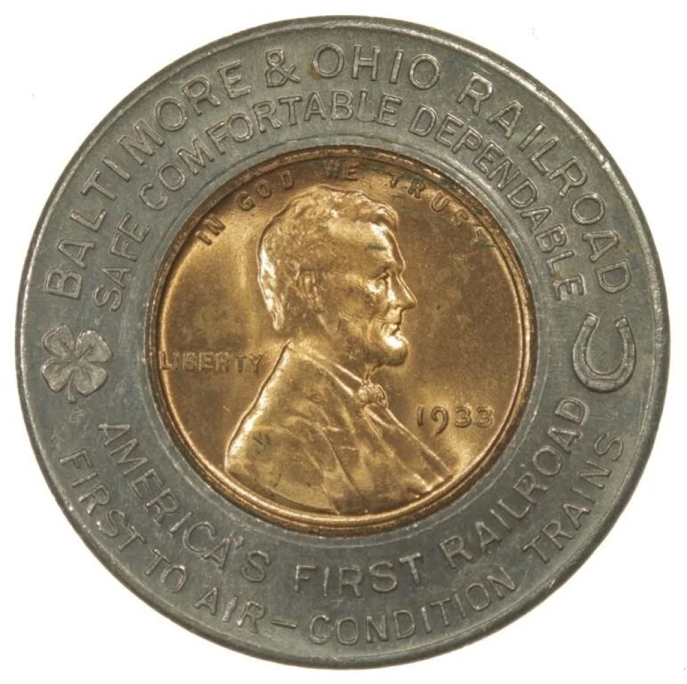 Illinois. Chicago. 1933 Encased Cent