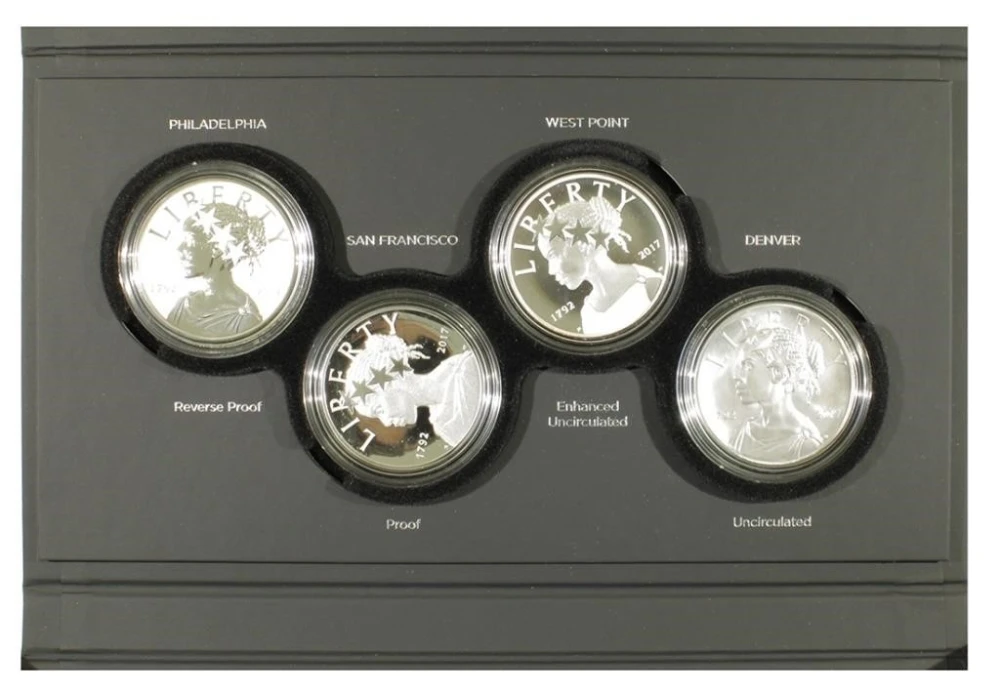 4 Coin American Liberty Set