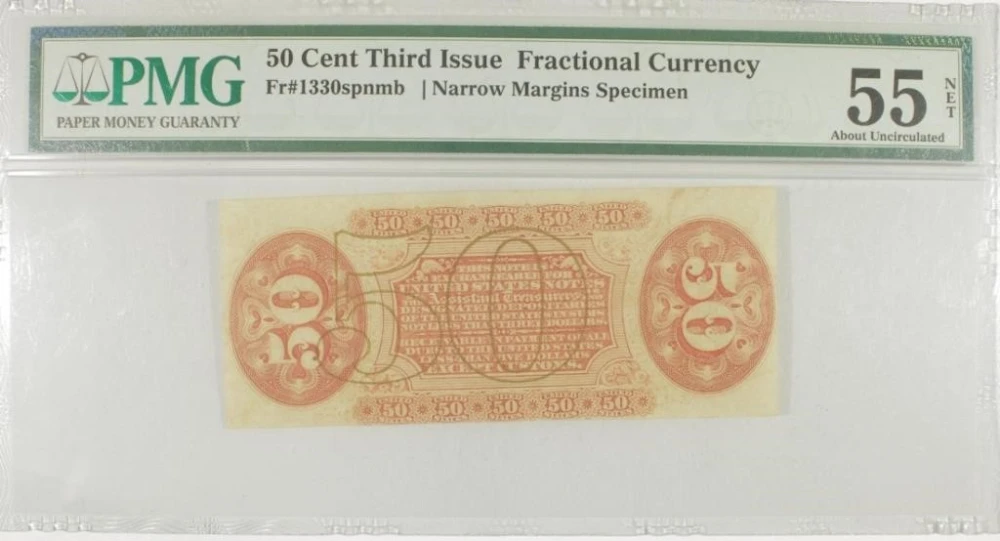 Choice AU Fractional Currency Specimen 50-Cents