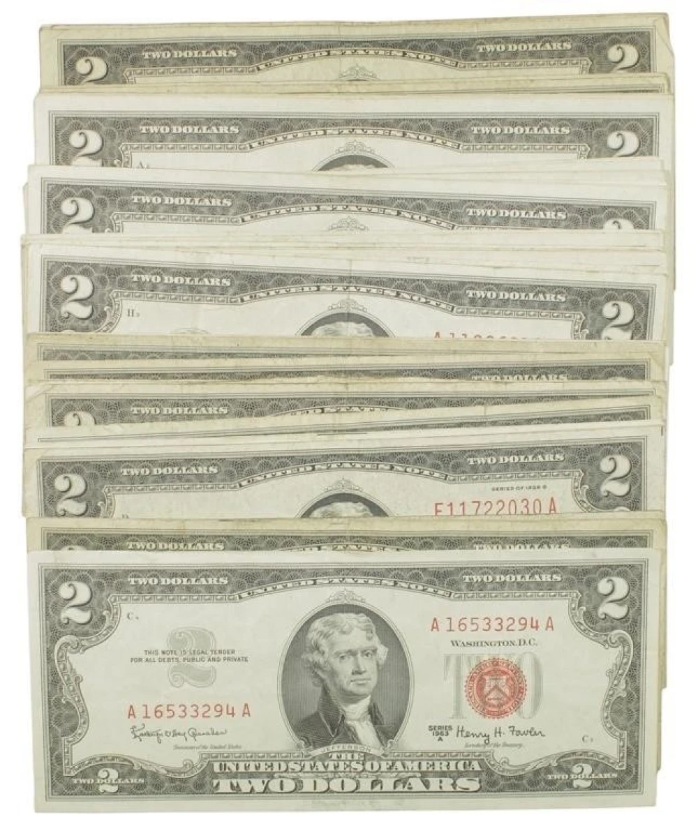 Large Group $2 U.S. Notes