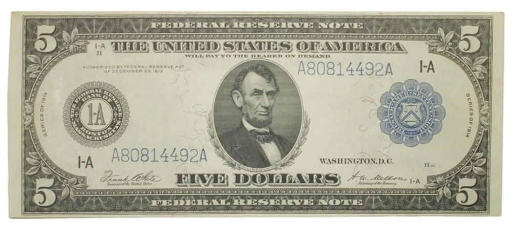 Very Choice AU 1914 $5 FRN