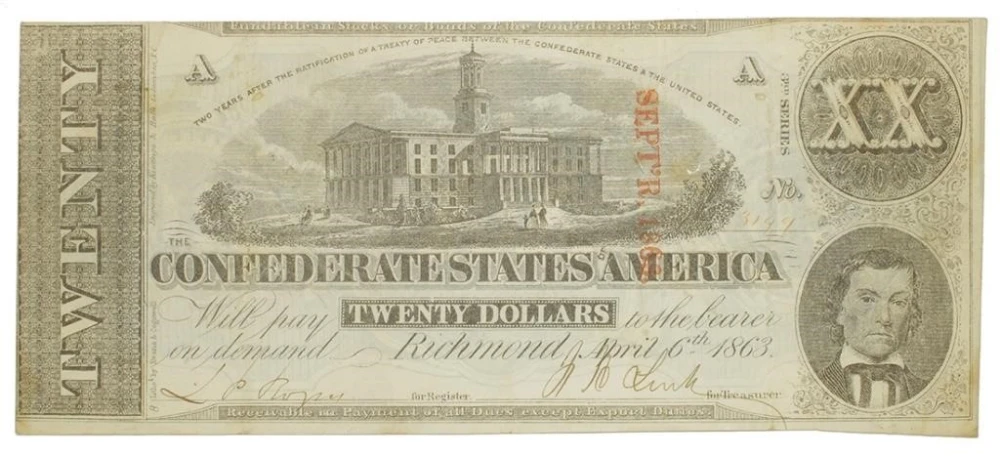 Confederate States. VF $20