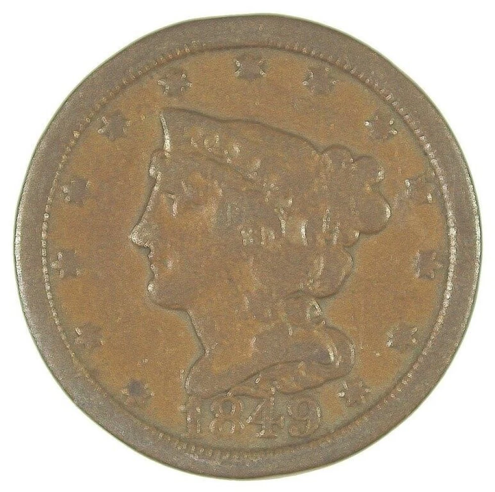Fine Details 1849 Large Date Half Cent