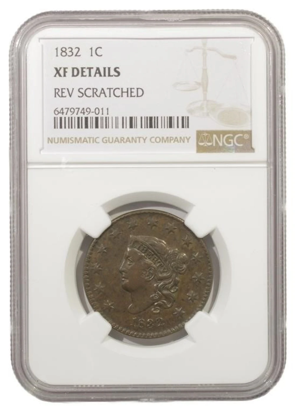 EF Details 1832 Cent