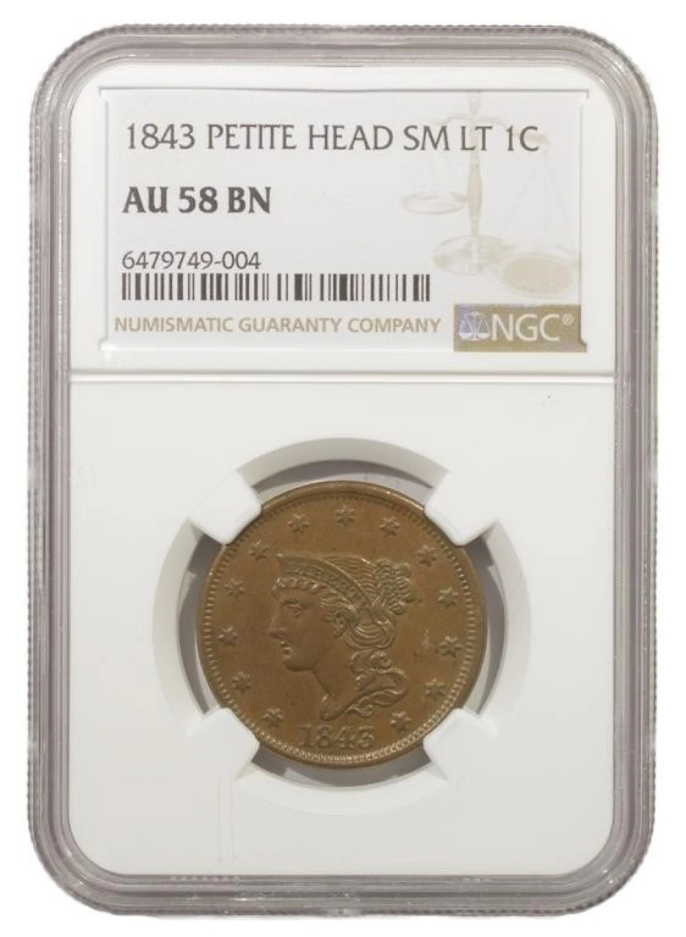 Very Choice AU 1843 Large Cent