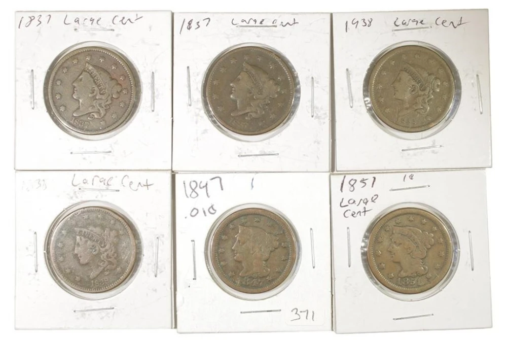 Half Dozen VG and Better Large Cents