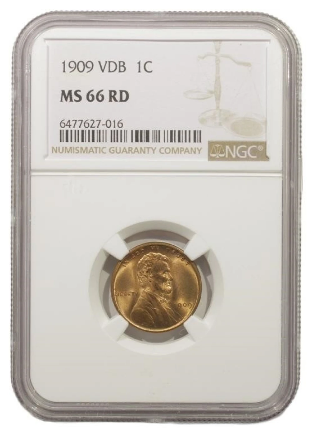 Splendid Gem RD Unc 1909 V.D.B Cent