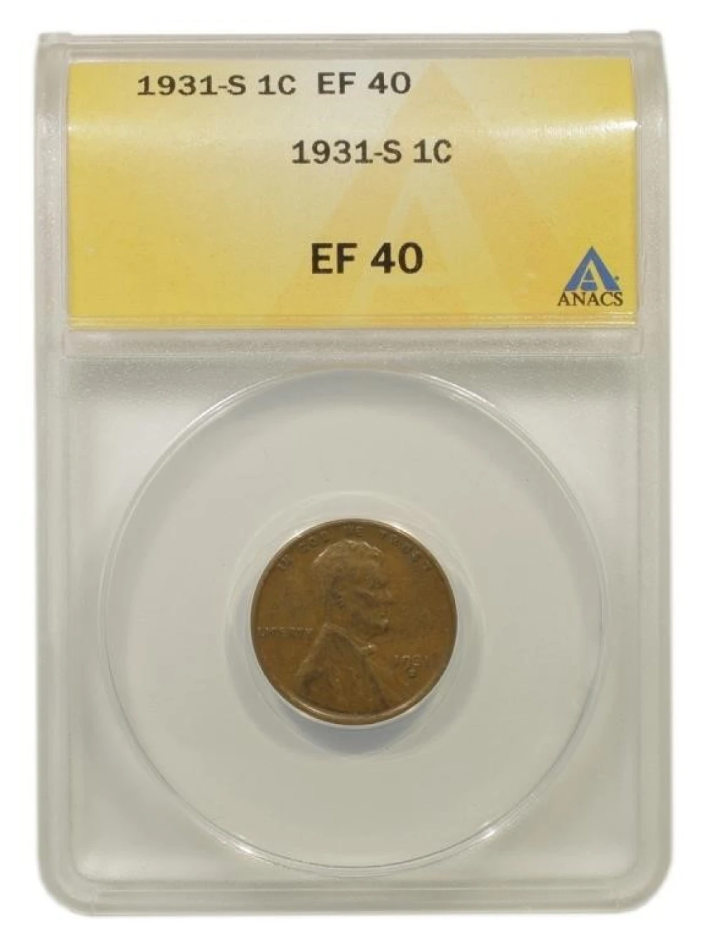 EF 1931-S Lincoln Cent