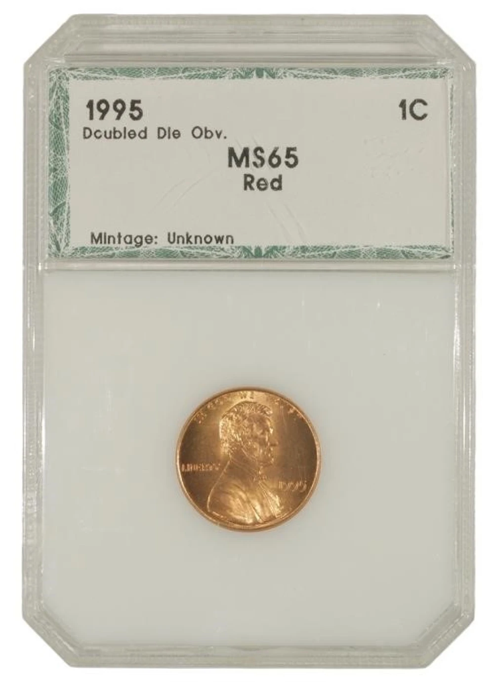 Gem RD Unc 1995 Double Die Cent