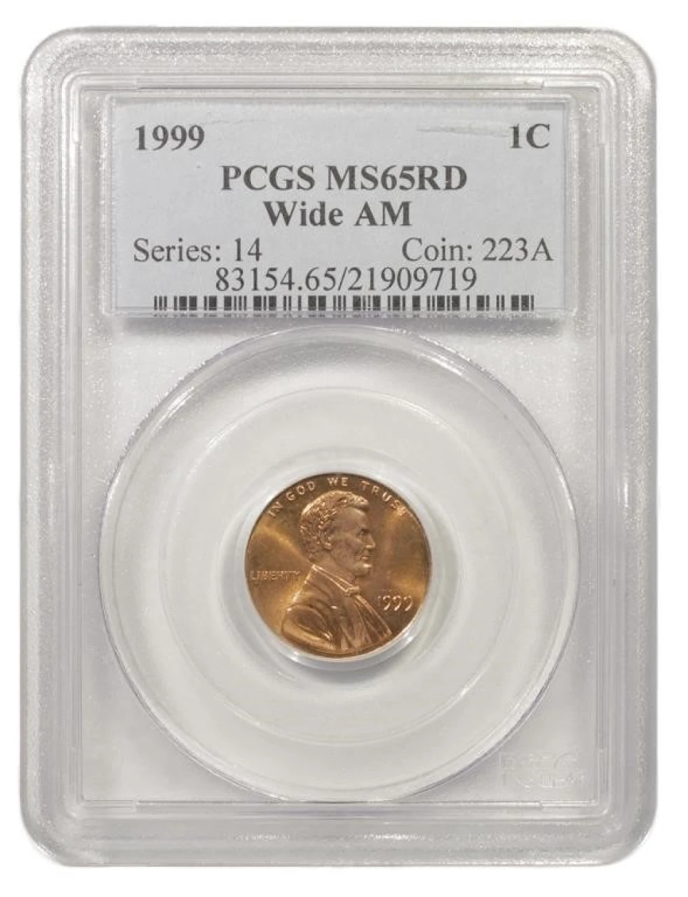 Gem RD Unc 1999 Wide AM Cent