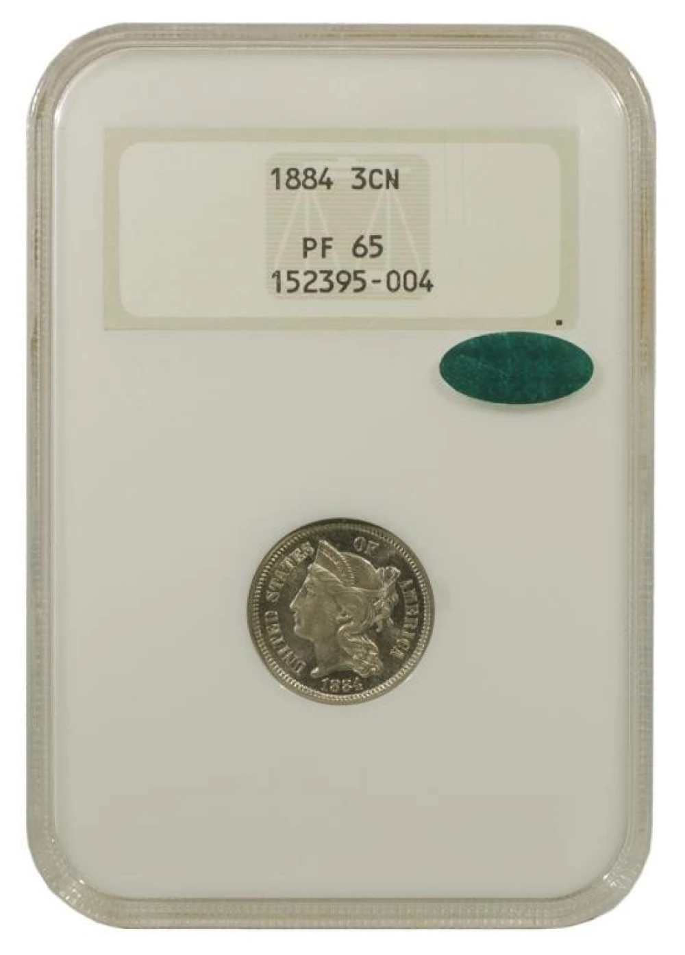 Gem Proof 1884 Nickel Three-Cents