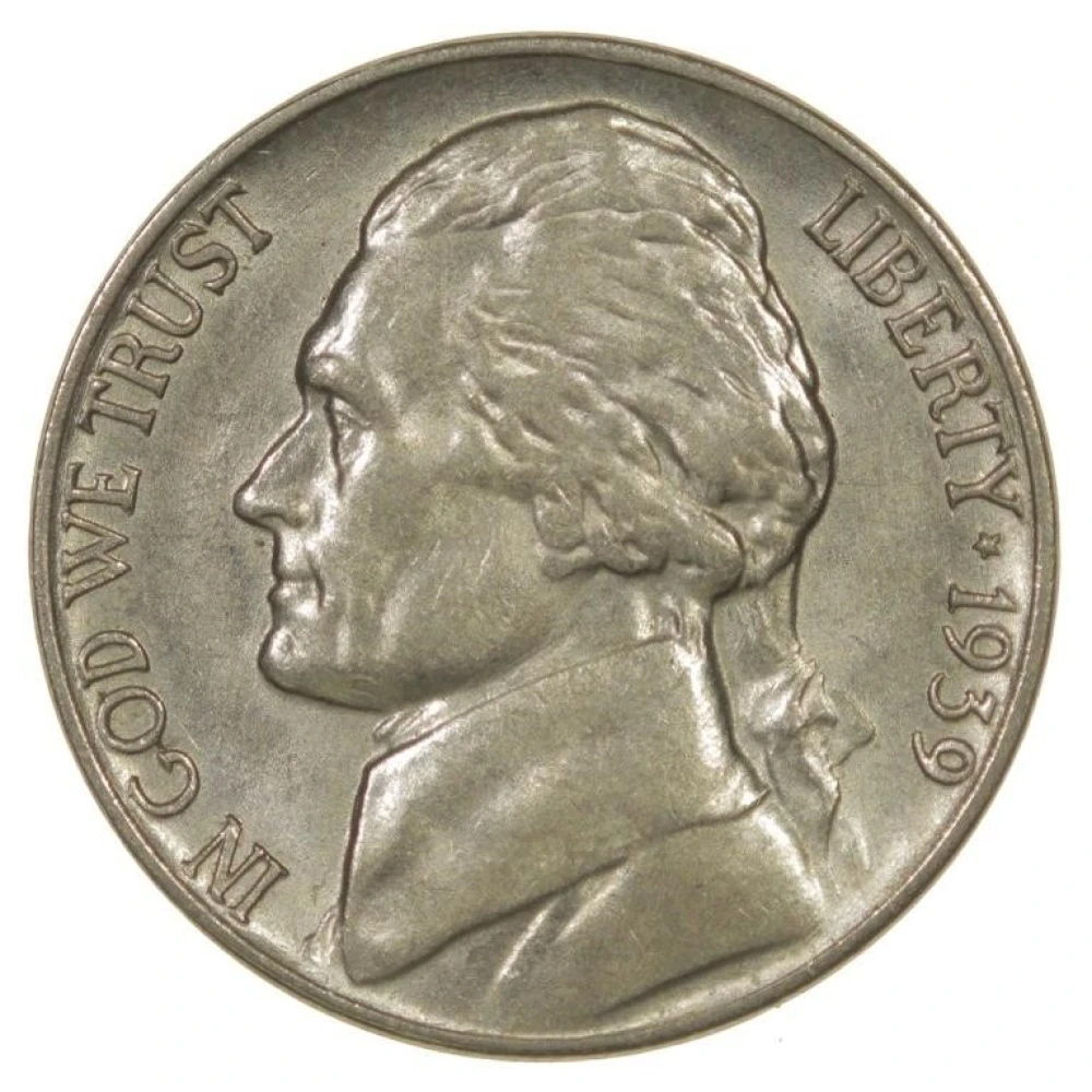 Unc 1939 Doubled MONTICELLO Nickel
