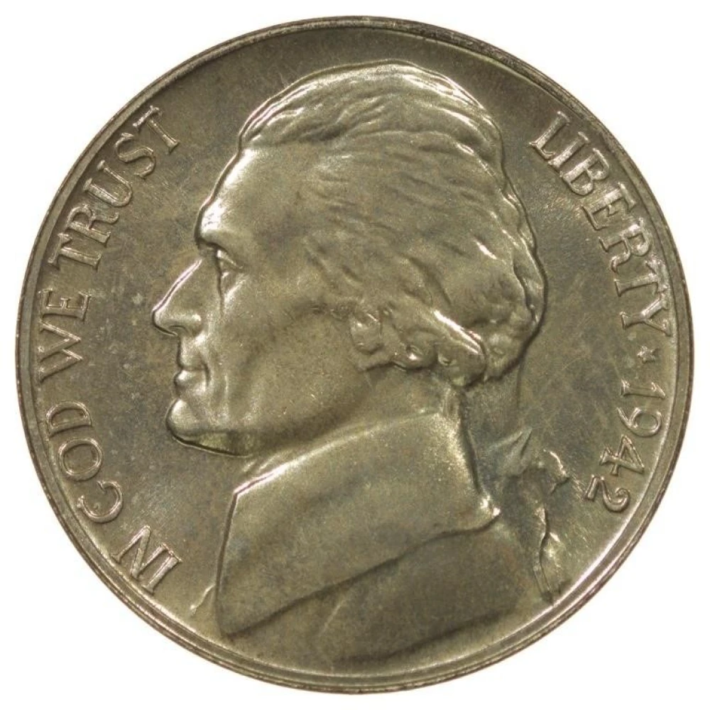 Gem Proof 1942-P War Nickel