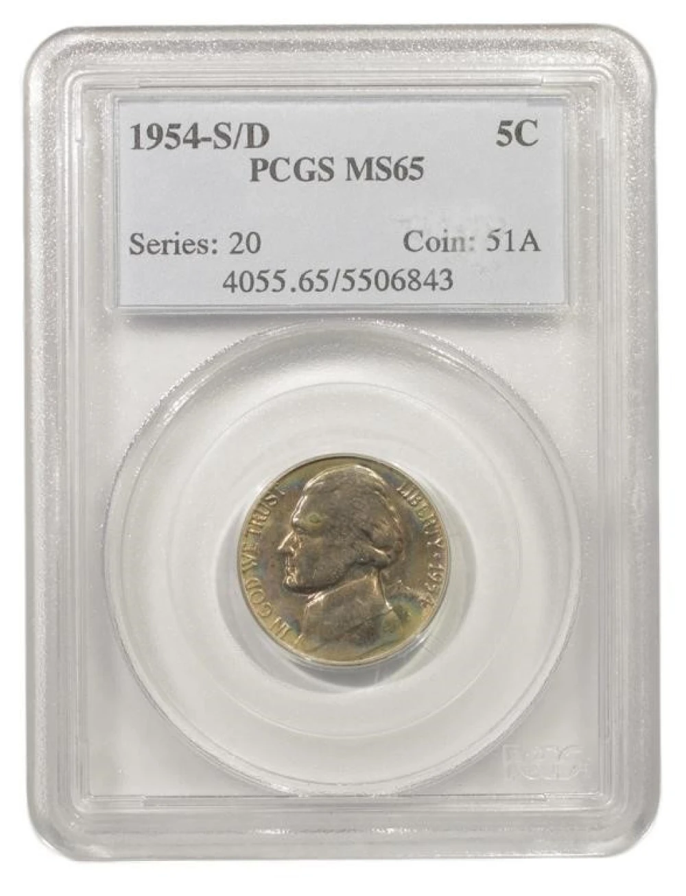 Gem Unc 1954-S/D Nickel