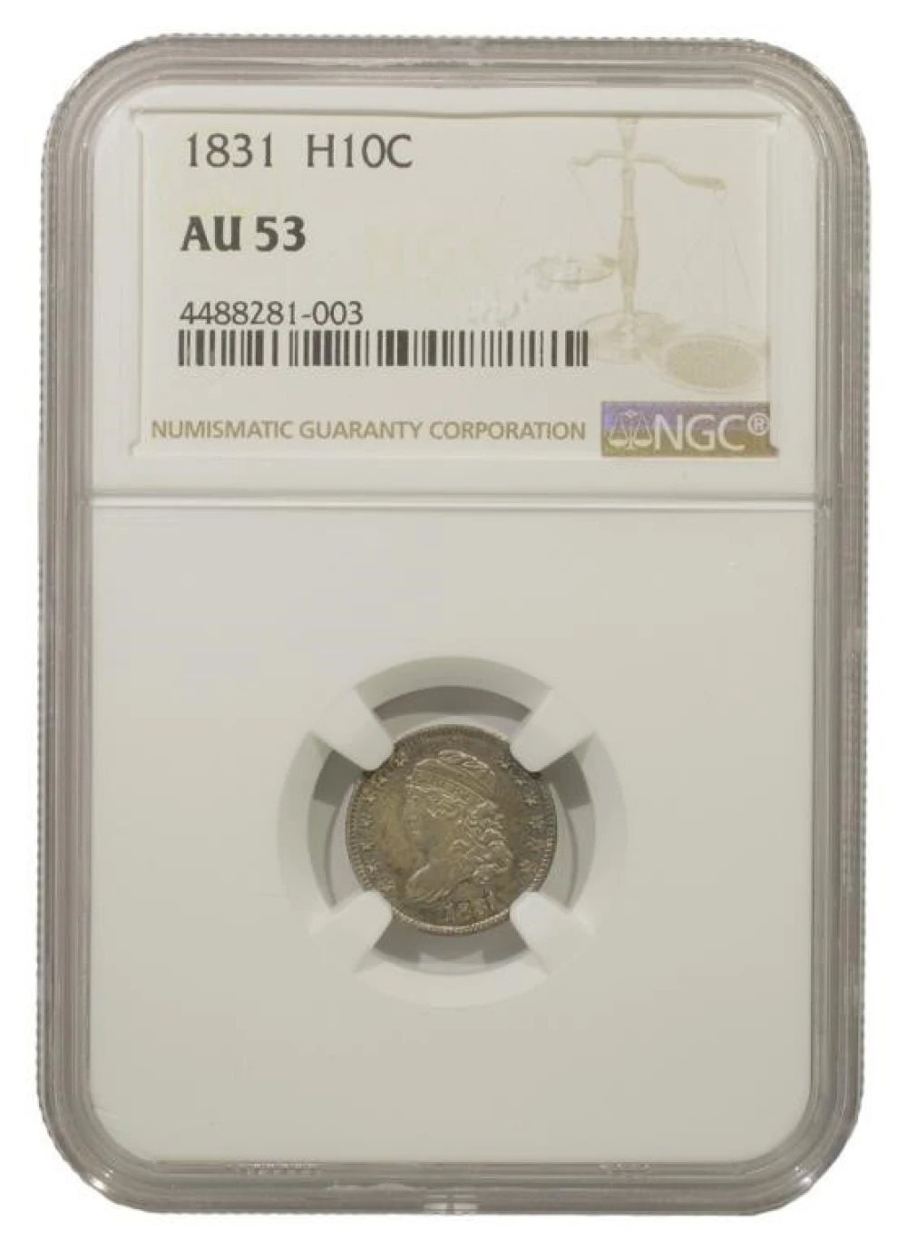 Select AU 1831 Half Dime
