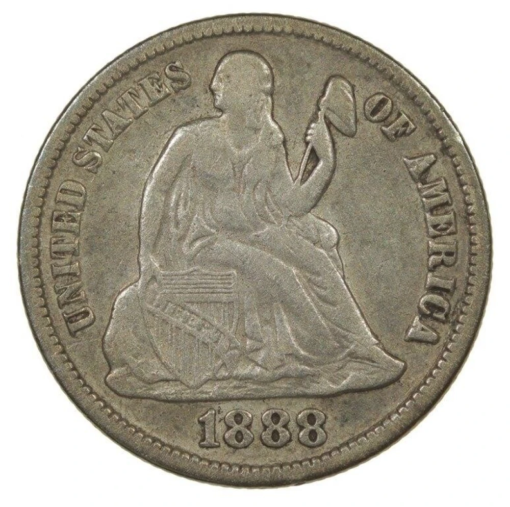 VF 1888-S Dime