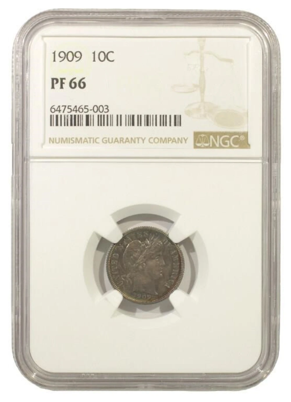 Splendid Gem Proof 1909 Dime