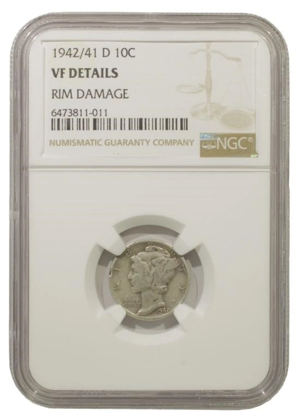 VF Details 1942/1-D Dime