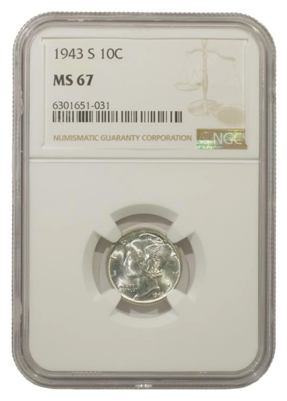 Superb Gem Mint State 1943-S Dime
