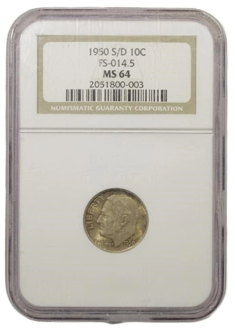 Very Choice Mint State 1950-S/D Dime