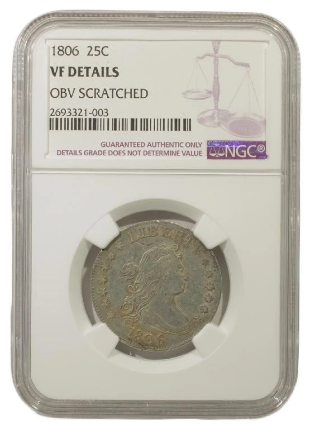 Certified 1806 Bust Quarter
