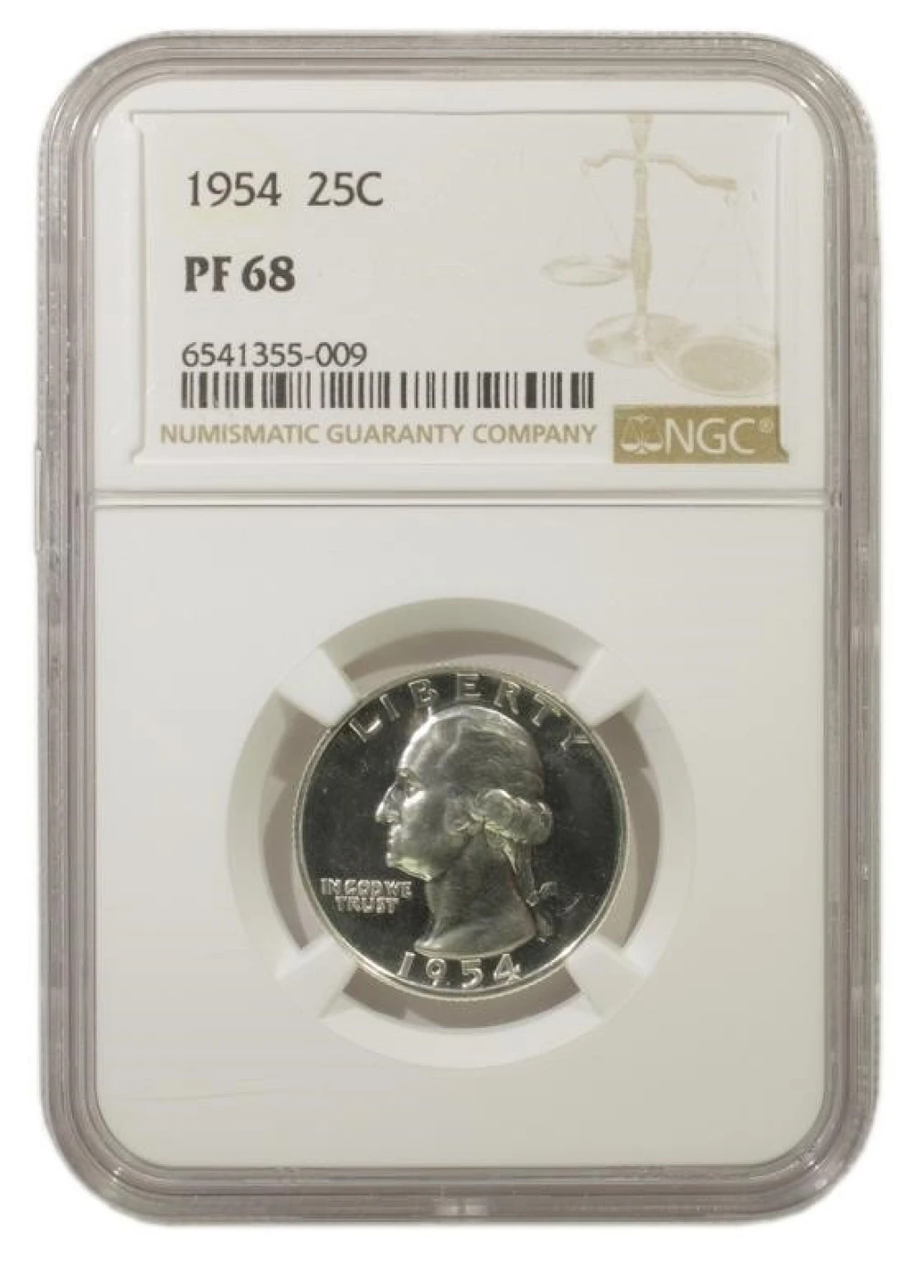 Splendid Gem Proof 1954 Quarter