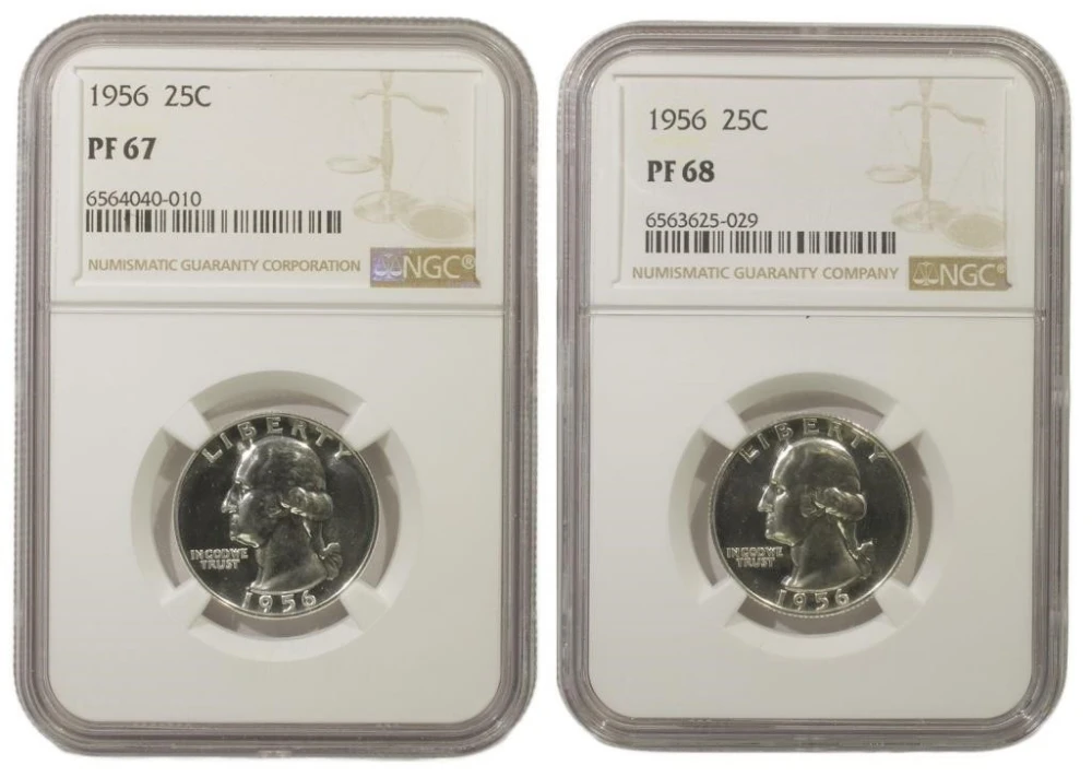 Superb Gem Proof 1956 Quarter Pair