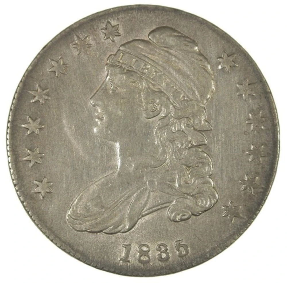 Choice EF to AU Details 1835 Half Dollar
