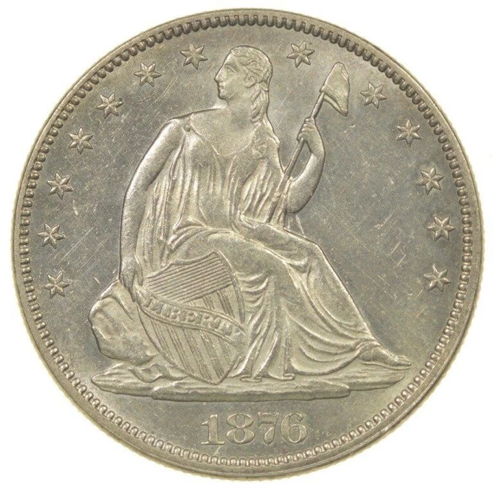 Unc 1876 Half Dollar