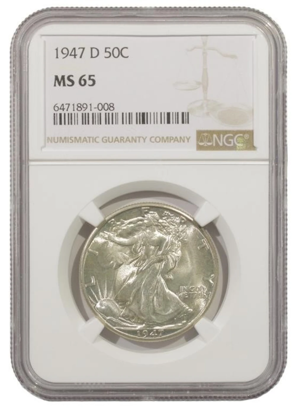 Gem Mint State 1947-D Half Dollar