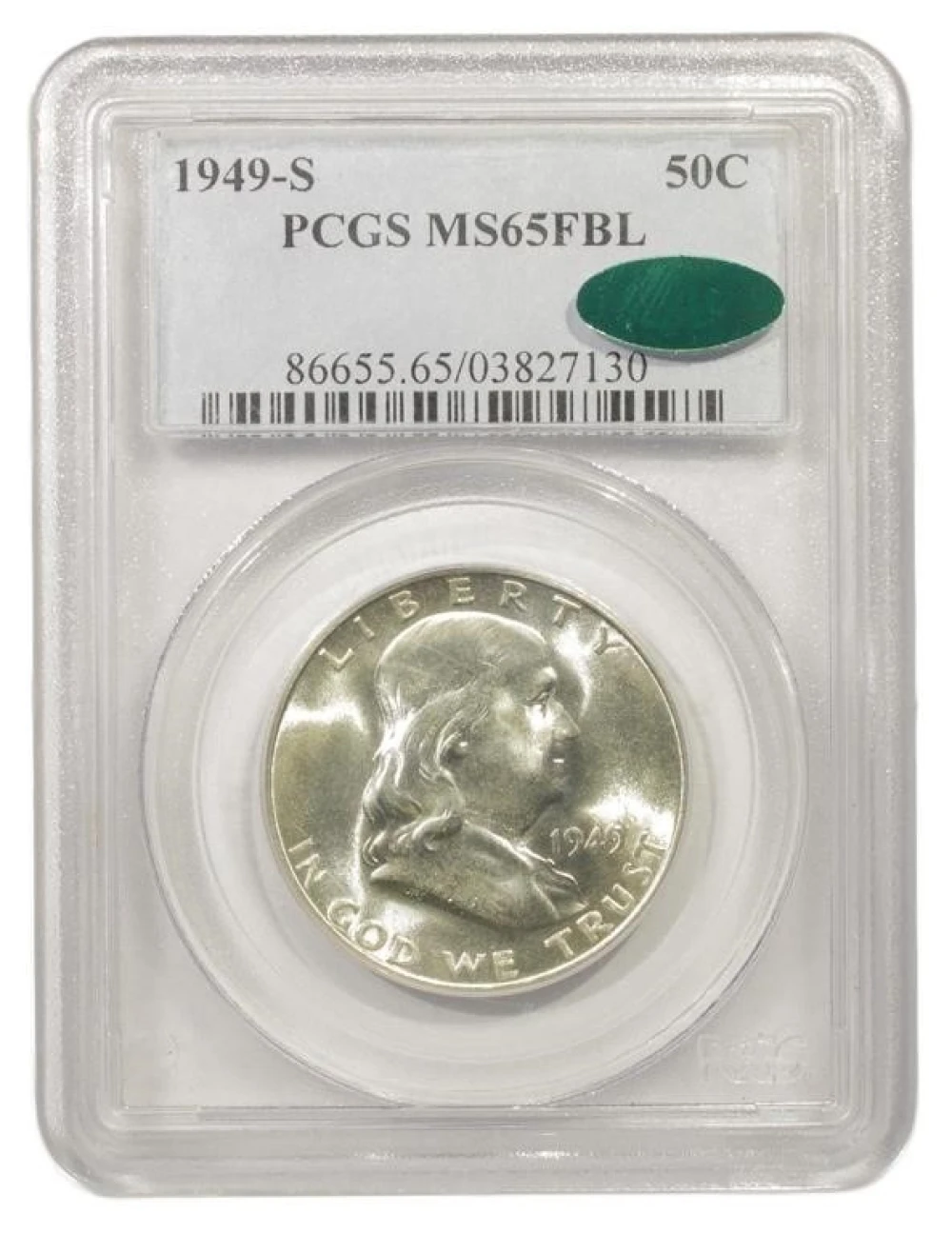 Gem FBL Unc 1949-S Franklin Half Dollar