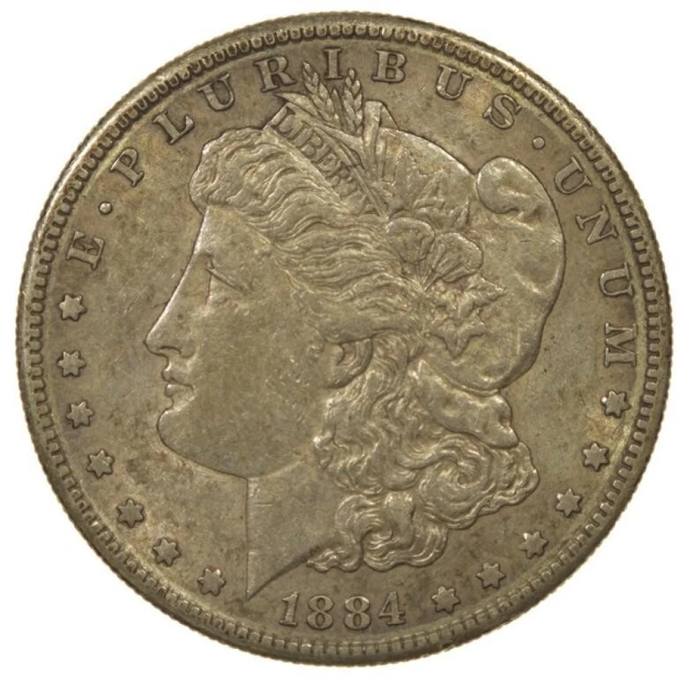 AU 1884-S Morgan $1