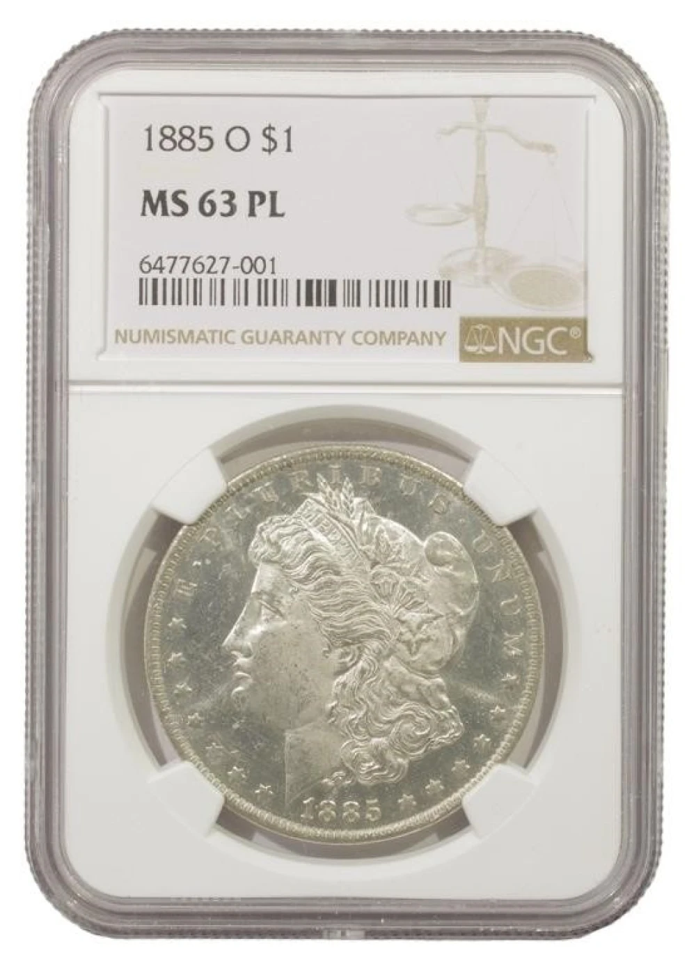 Choice PL Unc 1885-O Morgan $1