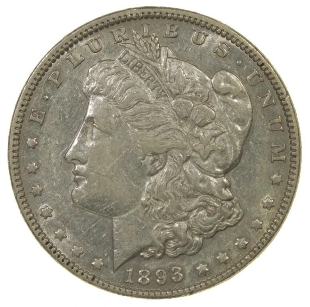 AU 1893 Morgan Dollar