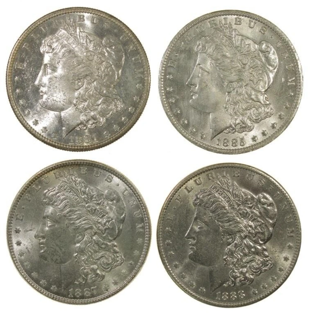 Uncirculated Morgan $1 Foursome